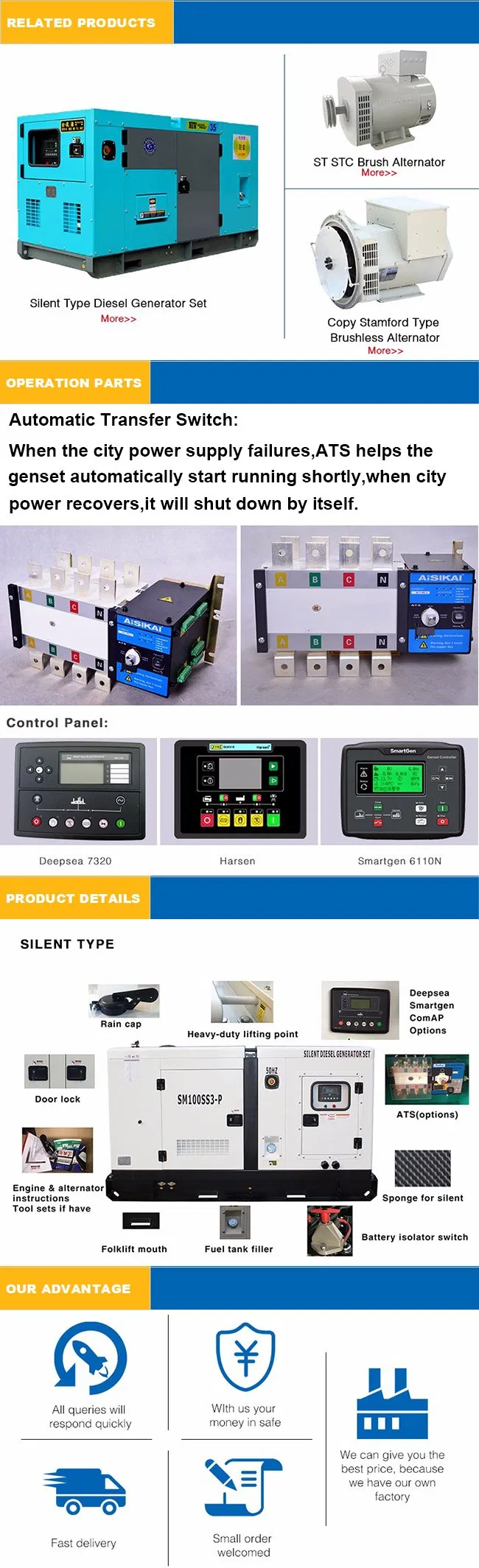 325kVA Diesel Generator Powered by Nta855-G1b Hci444es with Silent Canopy