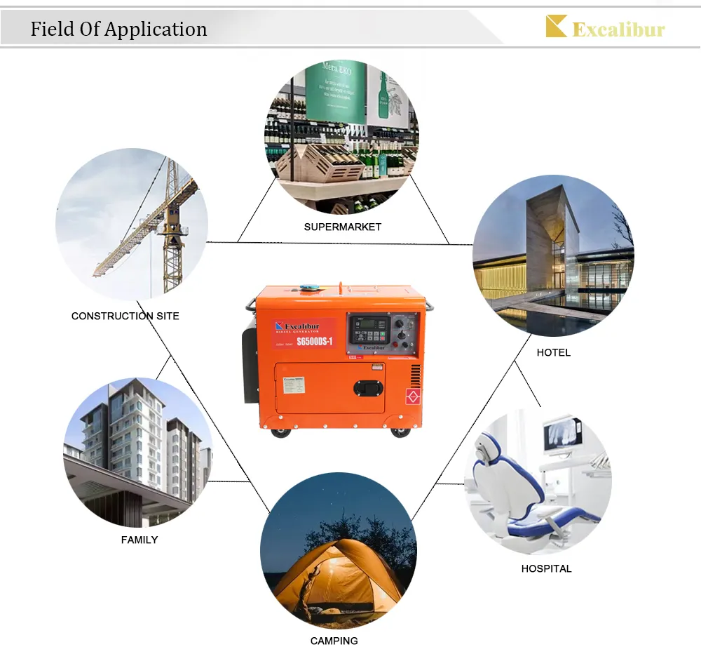 4.5kVA with Digital Panel Silent Diesel 186f Engine Generator with AVR