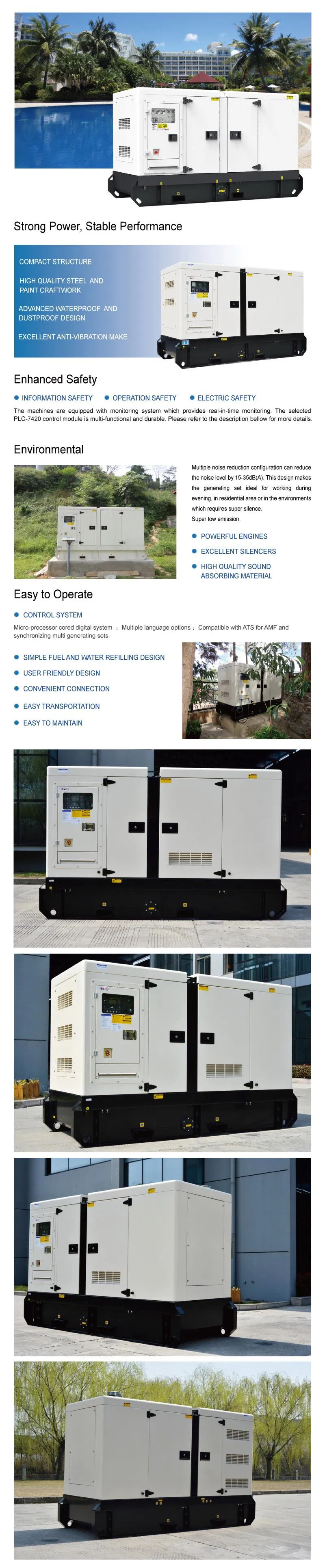 75kVA 85kVA 95kVA Soundproof Kate Power Silent Diesel Generator Set