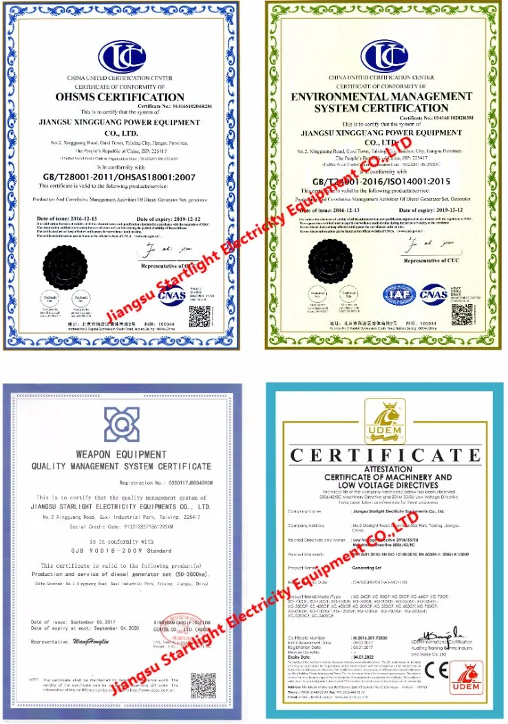 AC Generators Yuchai Electric Emergency Generation 650kw with ISO Ce Standard