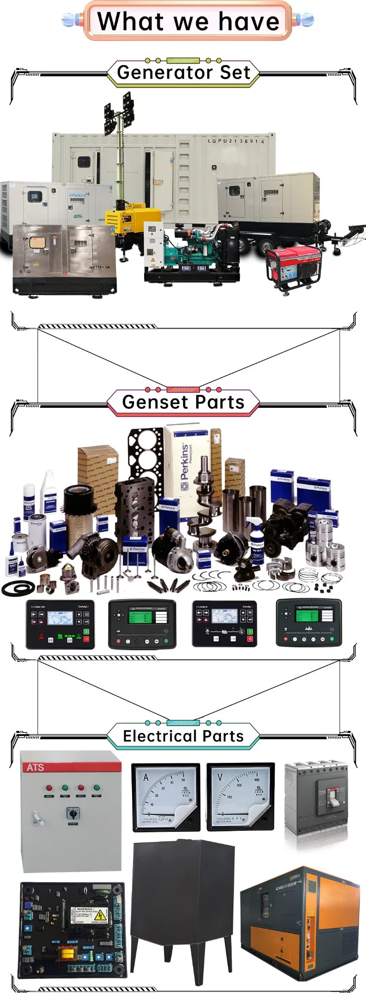 Electric Power Watercooling Perkins Diesel Generating Set