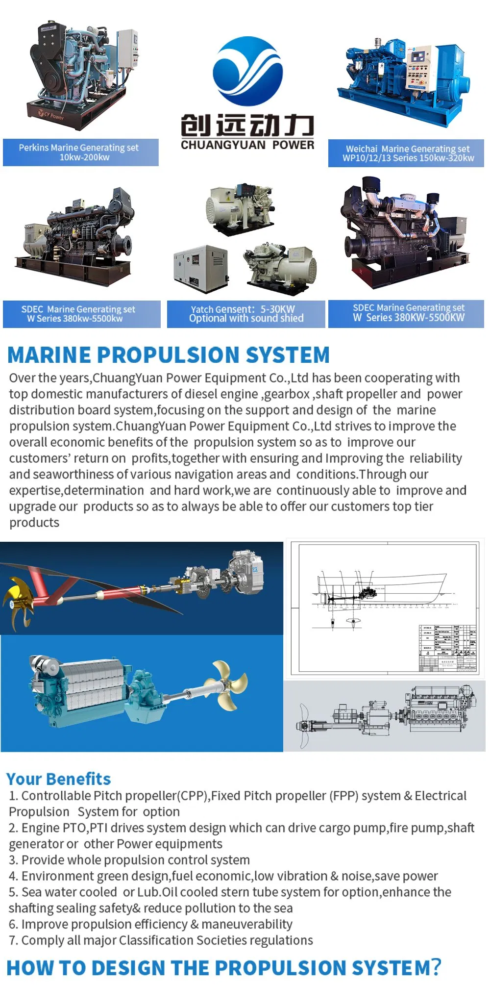 Original Deutz 226b/Wp4/Wp6 Series Marine Diesel Engine for Boat