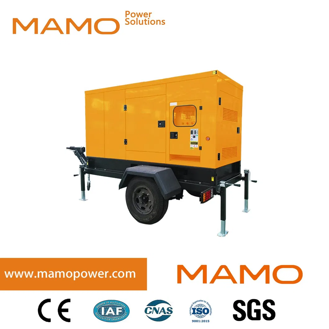 Silent Yuchai Engine 150kw/188kVA 165kw/206kVA Power Electric Diesel Genset Generator with Mobile/Portable Trailer for Remote Control