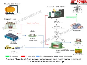 Water Cooled Gas Engine Nt855g-G240 200kw 250kVA Biogas Generator Set